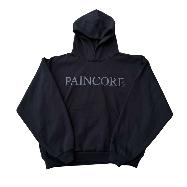 Paincore Black Puff Print Hoodie